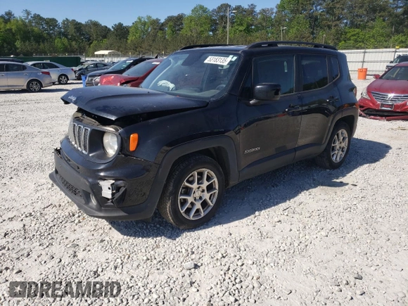 2020 Jeep Renegade Altitude with VIN ZACNJABB2LPL64164, listed as a Copart auction lot 53183135 with 172,701 mi miles and Salvage title. Bid and sale history available at DreamBid. Image 1.