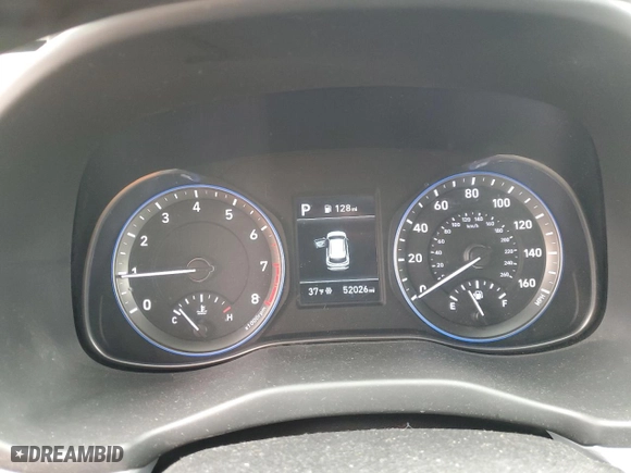 2020 Hyundai Kona SEL with VIN KM8K22AA1LU591356, listed as a Copart auction lot 42220135 with 52,026 mi miles and Salvage Title. Bid and sale history available at carsss.com. Image 9.
