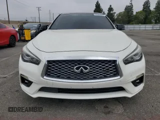 2020 Infiniti Q50 Luxe with VIN JN1EV7AP3LM203721, listed as a Copart auction lot 59380005 with 104,217 mi miles and Salvage title. Bid and sale history available at DreamBid. Image 5.