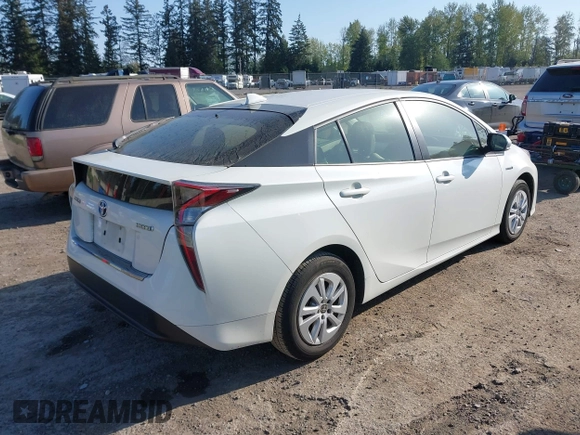2017 Toyota Prius Two with VIN JTDKBRFU4H3027696, listed as a IAAI auction lot 41989092 with 51,529 mi miles. Bid and sale history available at carsss.com. Image 4.