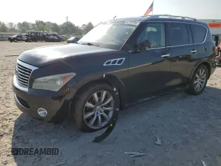 2012 Infiniti QX56 8-passenger with VIN JN8AZ2ND3C9715246, listed as a Copart auction lot 65322224 with 257,610 mi miles and Salvage Title. Bid and sale history available at carsss.com. Image 1.