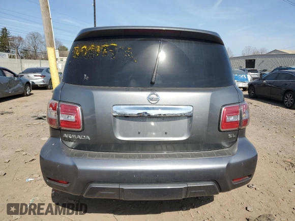 2020 Nissan Armada SL with VIN JN8AY2ND9L9108495, listed as a Copart auction lot 48424105 with 84,392 mi miles and Salvage Title. Bid and sale history available at carsss.com. Image 6.