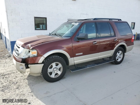 2008 Ford Expedition Eddie Bauer with VIN 1FMFU18528LA50148, listed as a Copart auction lot 47423855 with 258,089 mi miles and Salvage Title. Bid and sale history available at carsss.com. Image 1.