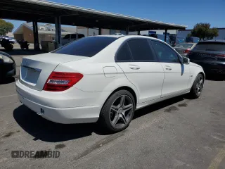 2012 Mercedes-Benz C with VIN WDDGF4KB9CA678589, listed as a Copart auction lot 56344084 with 46,850 mi miles and Salvage title. Bid and sale history available at DreamBid. Image 3.