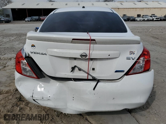 2014 Nissan Versa SV with VIN 3N1CN7AP0EL826895, listed as a Copart auction lot 45021425 with 107,729 mi miles and Salvage Title. Bid and sale history available at DreamBid. Image 6.