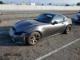 2019 Mazda MX-5 Miata RF Grand Touring with VIN JM1NDAM71K0300382, listed as a Copart auction lot 43027245 with 70,356 mi miles and Salvage Title. Bid and sale history available at carsss.com. Image 1.