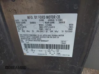 2008 Ford F-150 XL with VIN 1FTRW14W78FB88227, listed as a IAAI auction lot 42191567 with 176,927 mi miles and . Bid and sale history available at DreamBid. Image 9.
