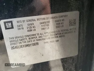 2017 Buick Regal Sport Touring z VIN 2G4GL5EX9H9115878, wystawiony jako Copart lot #60897925 z przebiegiem 70 133 mil mil oraz Szkoda całkowita • Salvage title. Historia ofert i sprzedaży dostępna na DreamBid. Obrazek 12.