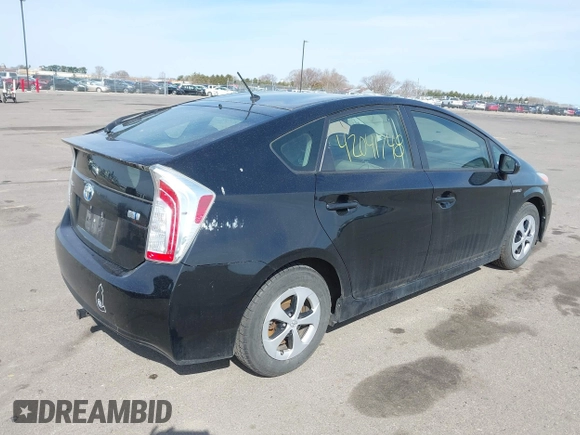 2014 Toyota Prius Four with VIN JTDKN3DU2E0371063, listed as a IAAI auction lot 42041748 with 244,536 mi miles and . Bid and sale history available at carsss.com. Image 4.