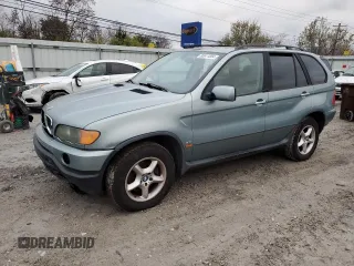 2002 BMW X5 3.0i with VIN 5UXFA53572LP44156, listed as a Copart auction lot 80611304 with 0 mi miles and Salvage Title. Bid and sale history available at carsss.com. Image 1.
