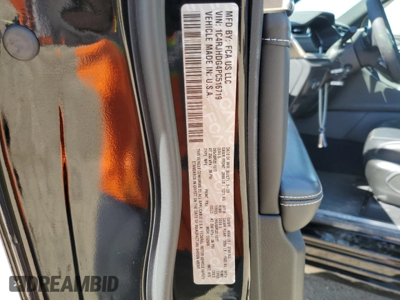 2023 Jeep Grand Cherokee Overland z VIN 1C4RJHDG4PC516719, wystawiony jako Copart lot #73334034 z przebiegiem 6 306 mil mil oraz Szkoda całkowita • Salvage title. Historia ofert i sprzedaży dostępna na DreamBid. Obrazek 14.