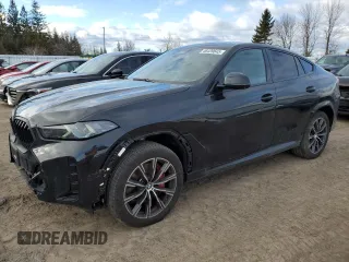 2024 BMW X6 xDrive40i with VIN 5UX33EX02R9V54848, listed as a Copart auction lot 46439645 with 9,427 mi miles and Clean Title. Bid and sale history available at carsss.com. Image 1.