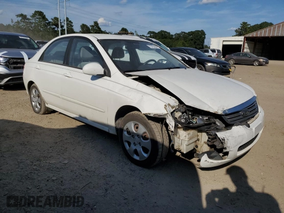 2009 Kia Spectra LX with VIN KNAFE221295606992, listed as a Copart auction lot 72767494 with 163,041 mi miles and Salvage Title. Bid and sale history available at carsss.com. Image 4.