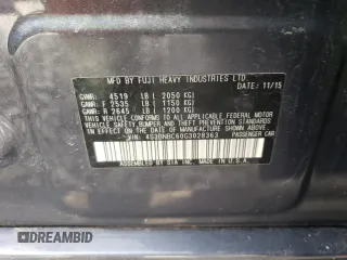2016 Subaru Legacy Premium with VIN 4S3BNBC60G3028363, listed as a Copart auction lot 47173675 with 62,322 mi miles and Salvage title. Bid and sale history available at DreamBid. Image 12.