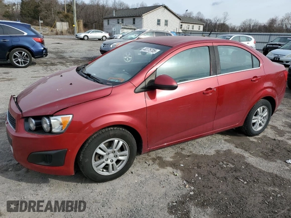 2013 Chevrolet Sonic LT with VIN 1G1JC5SB7D4103883, listed as a Copart auction lot 44175705 with 81,999 mi miles and Salvage Title. Bid and sale history available at DreamBid. Image 1.