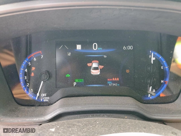 2022 Toyota Corolla Hybrid LE with VIN JTDEAMDE1NJ056580, listed as a Copart auction lot 48244975 with 67,342 mi miles and Salvage Title. Bid and sale history available at carsss.com. Image 9.