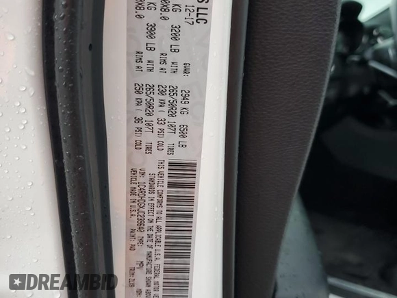 2018 Dodge Durango GT with VIN 1C4RDHDGXJC239640, listed as a Copart auction lot 54688375 with 97,402 mi miles and Salvage title. Bid and sale history available at DreamBid. Image 13.