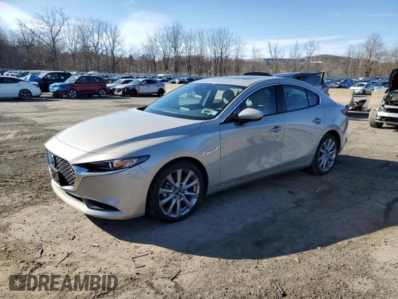 2022 Mazda 3 Carbon Edition with VIN 3MZBPACL0NM318377, listed as a Copart auction lot 50489375 with 47,326 mi miles and Salvage title. Bid and sale history available at DreamBid. Image 1.