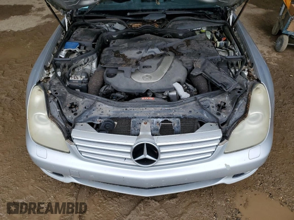 2007 Mercedes-Benz CLS-Class 5.5L with VIN WDDDJ72X87A086024, listed as a Copart auction lot 65056704 with 0 mi miles and Salvage Title. Bid and sale history available at carsss.com. Image 11.