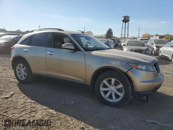 2005 Infiniti FX35 with VIN JNRAS08W15X220348, listed as a Copart auction lot 69458784 with 166,740 mi miles and Salvage Title. Bid and sale history available at carsss.com. Image 4.