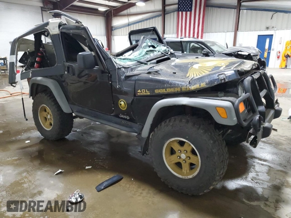 2006 Jeep Wrangler Sport z VIN 1J4FA49SX6P718734, wystawiony jako Copart lot #56516095 z przebiegiem 127 184 mil mil oraz Szkoda całkowita • Salvage title. Historia ofert i sprzedaży dostępna na DreamBid. Obrazek 4.