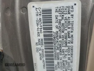 1999 Toyota Camry LE z VIN JT2BG22K0X0295893, wystawiony jako Copart lot #56183655 z przebiegiem 327 172 mil mil oraz Szkoda całkowita • Salvage title. Historia ofert i sprzedaży dostępna na DreamBid. Obrazek 12.