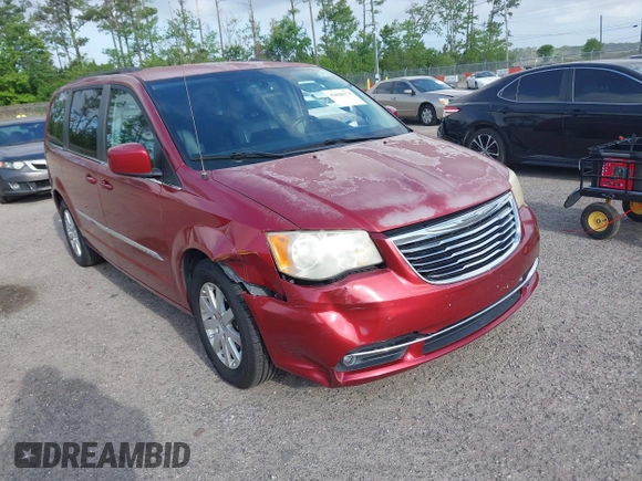 2014 Chrysler Town & Country Touring with VIN 2C4RC1BGXER218474, listed as a IAAI auction lot 42008374 with 72,686 mi miles. Bid and sale history available at carsss.com. Image 1.