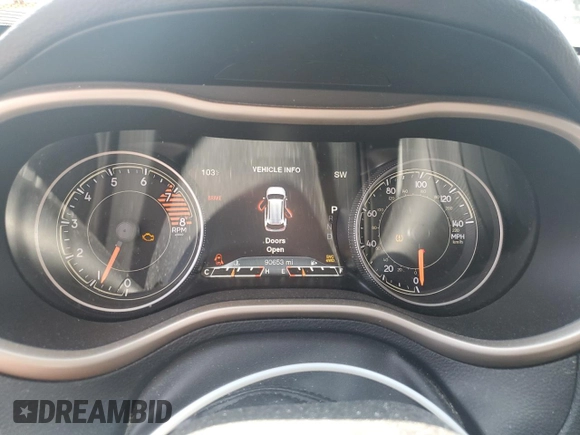 2016 Jeep Cherokee Limited with VIN 1C4PJMDS5GW310229, listed as a Copart auction lot 61841205 with 90,653 mi miles and Salvage title. Bid and sale history available at DreamBid. Image 9.