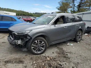 2022 Infiniti QX60 Luxe with VIN 5N1DL1FS1NC343215, listed as a Copart auction lot 72225204 with 58,295 mi miles and Salvage title. Bid and sale history available at DreamBid. Image 1.