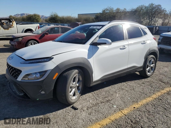 2023 Hyundai Kona SEL with VIN KM8K32AB1PU049637, listed as a Copart auction lot 88974675 with 18,453 mi miles and Salvage Title. Bid and sale history available at DreamBid. Image 1.