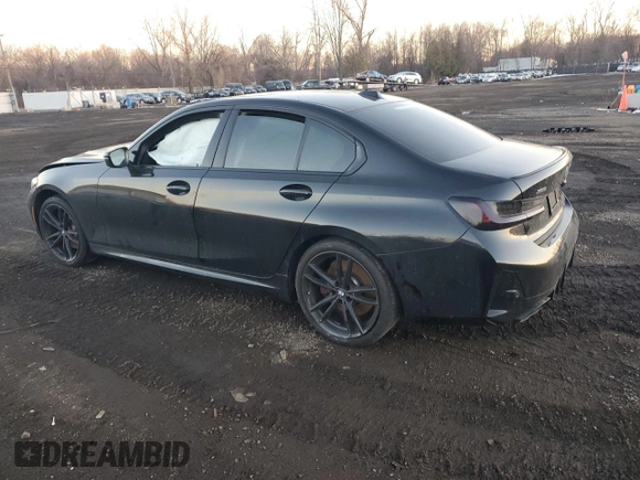 2024 BMW 3 Series M340i xDrive with VIN 3MW49FF06R8E26745, listed as a Copart auction lot 86563564 with 21,327 mi miles and Salvage Title. Bid and sale history available at carsss.com. Image 2.
