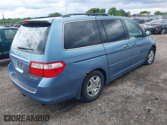 2005 Honda Odyssey EX-L z VIN 5FNRL38755B126414, wystawiony jako IAAI lot #42327946 z przebiegiem 340 043 mil mil oraz . Historia ofert i sprzedaży dostępna na DreamBid. Obrazek 4.