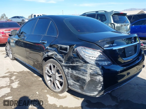 2018 Mercedes-Benz C 43 AMG with VIN 55SWF6EB8JU255227, listed as a IAAI auction lot 41383166 with 65,402 mi miles and . Bid and sale history available at carsss.com. Image 3.