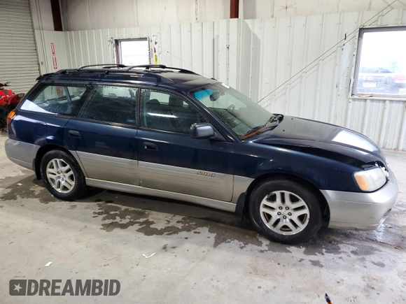 2001 Subaru Legacy Outback with VIN 4S3BH675617678847, listed as a Copart auction lot 57560975 with 170,686 mi miles and Salvage title. Bid and sale history available at DreamBid. Image 4.
