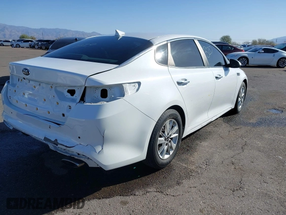 2018 Kia Optima LX with VIN 5XXGT4L32JG181735, listed as a IAAI auction lot 41699217 with 74,822 mi miles. Bid and sale history available at carsss.com. Image 4.