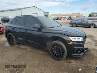 2019 Audi SQ5 Premium with VIN WA1A4AFY8K2002611, listed as a Copart auction lot 55747525 with 99,181 mi miles and Salvage title. Bid and sale history available at DreamBid. Image 4.