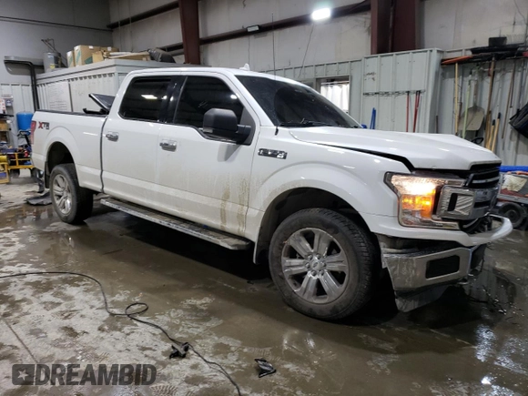 2018 Ford F-150 XL with VIN 1FTFW1EG5JFA02667, listed as a Copart auction lot 45226685 with 349,980 mi miles and Salvage Title. Bid and sale history available at DreamBid. Image 4.