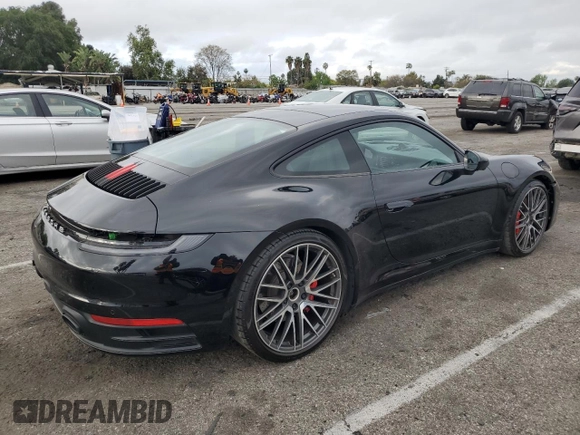2021 Porsche 911 Carrera S with VIN WP0AB2A95MS222728, listed as a Copart auction lot 52555324 with 14,419 mi miles. Bid and sale history available at carsss.com. Image 3.
