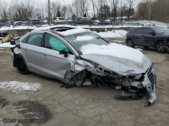 2015 Audi A3 2.0T Prestige with VIN WAUKFGFF4F1105040, listed as a Copart auction lot 44913815 with 0 mi miles and Salvage Title. Bid and sale history available at carsss.com. Image 4.