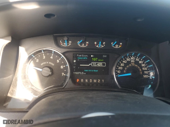 2013 Ford F-150 XL with VIN 1FTFW1CT0DKE22865, listed as a Copart auction lot 47552545 with 119,370 mi miles and Salvage Title. Bid and sale history available at carsss.com. Image 9.