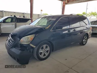 2008 Honda Odyssey Touring z VIN 5FNRL38928B083897, wystawiony jako Copart lot #58408105 z przebiegiem 191 856 mil mil oraz Szkoda całkowita • Salvage title. Historia ofert i sprzedaży dostępna na DreamBid. Obrazek 1.