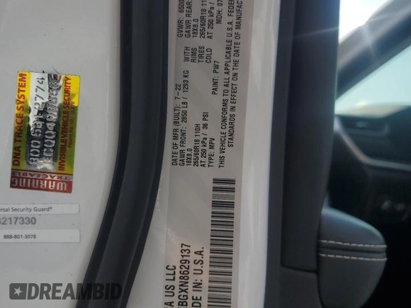 2022 Jeep Grand Cherokee Limited with VIN 1C4RJKBGXN8629137, listed as a Copart auction lot 60467085 with 27,188 mi miles and Salvage title. Bid and sale history available at DreamBid. Image 13.