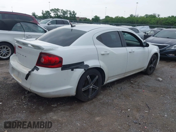 2013 Dodge Avenger SE with VIN 1C3CDZABXDN530463, listed as a IAAI auction lot 42176381 with 187,476 mi miles and . Bid and sale history available at DreamBid. Image 4.