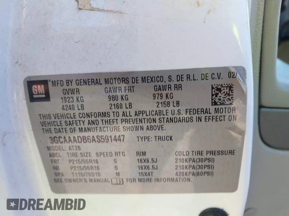 2010 Chevrolet HHR LS с VIN 3GCAAADB6AS591447, выставлен на аукционе IAAI как лот 41309755 с пробегом 124 425 миль миль и . История ставок и продаж доступна на DreamBid. Изображение 9.