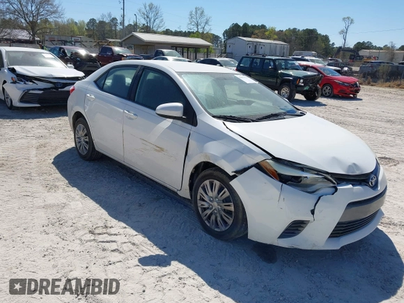 2016 Toyota Corolla L with VIN 2T1BURHE8GC593589, listed as a IAAI auction lot 41875122 with 114,828 mi miles and . Bid and sale history available at DreamBid. Image 1.