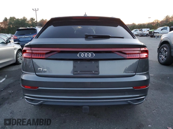 2020 Audi Q8 Premium Plus with VIN WA1BVAF10LD004430, listed as a Copart auction lot 76661403 with 16,826 mi miles. Bid and sale history available at carsss.com. Image 6.
