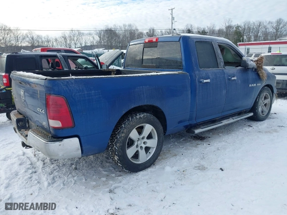 2010 Dodge Ram 1500 Laramie with VIN 1D7RV1GT2AS123776, listed as a IAAI auction lot 41615163 with 1 mi miles. Bid and sale history available at carsss.com. Image 4.
