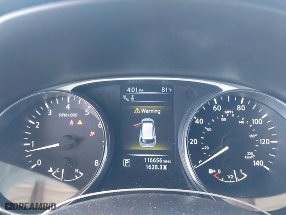 2016 Nissan Rogue SL with VIN 5N1AT2MT9GC734801, listed as a IAAI auction lot 41792366 with 116,656 mi miles. Bid and sale history available at carsss.com. Image 7.