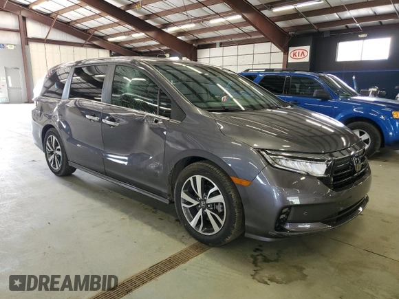 2022 Honda Odyssey Touring with VIN 5FNRL6H83NB061024, listed as a Copart auction lot 55073695 with 31,440 mi miles and Salvage title. Bid and sale history available at DreamBid. Image 4.