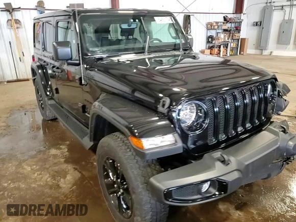 2023 Jeep Wrangler Sahara with VIN 1C4HJXEG3PW595576, listed as a Copart auction lot 64681745 with 32,843 mi miles and Salvage title. Bid and sale history available at DreamBid. Image 14.